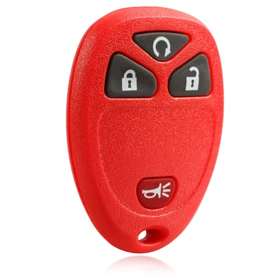 Key Fob Remote 4-Button Replacement for 2005-2010 Buick Terraza Chevrolet HHR Uplander Pontiac Montana Saturn Relay - Red (15114374)