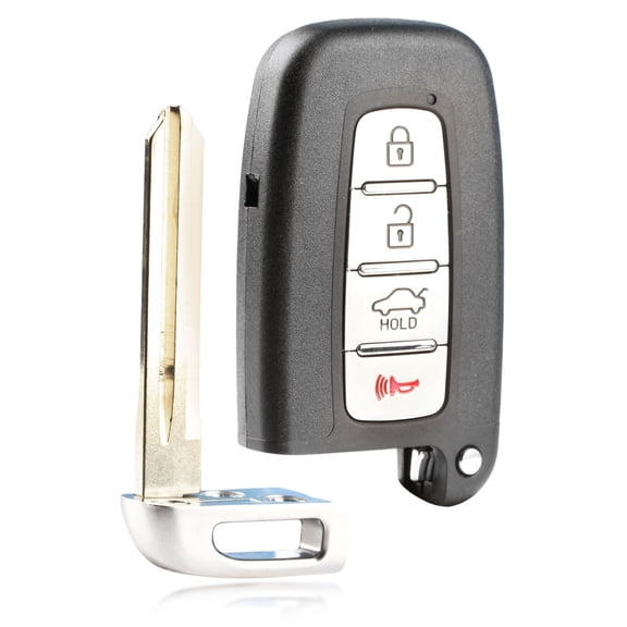 Key Fob Remote 4-Button Replacement for 2009-2014 Kia Forte Sportage Soul Hyundai Elantra Genesis Coupe Tucson (SY5HMFNA04)