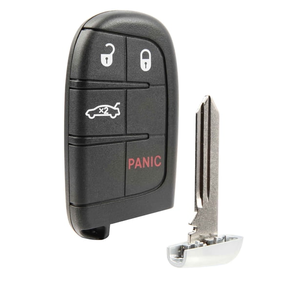 Key Fob Remote 4-Button Replacement for 2015-2021 Dodge Charger Challenger Chrysler 200 300 - 4A AES Chip (M3M-40821302)
