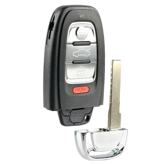 Key Fob Remote Replacement 4-Button Proximity for 2009-2016 Audi A4 S4 A5 S5 A6 S6 A7 S7 A8 S8 Allroad Q5 (IYZFBSB802, 8T0959754G)