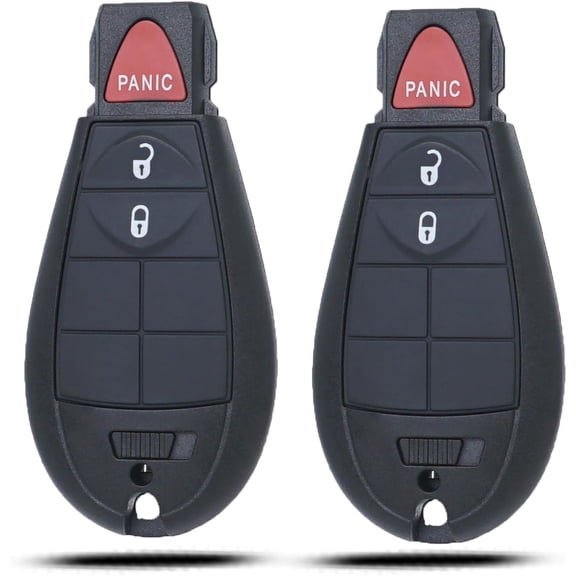 Key Fob Remote Replacement Compatible with Jeep Cherokee 2014 2015 2016 2017 2018 2019 2020 2021 Keyless Entry with Door Key 68105081 3Buttons (Set of 2)