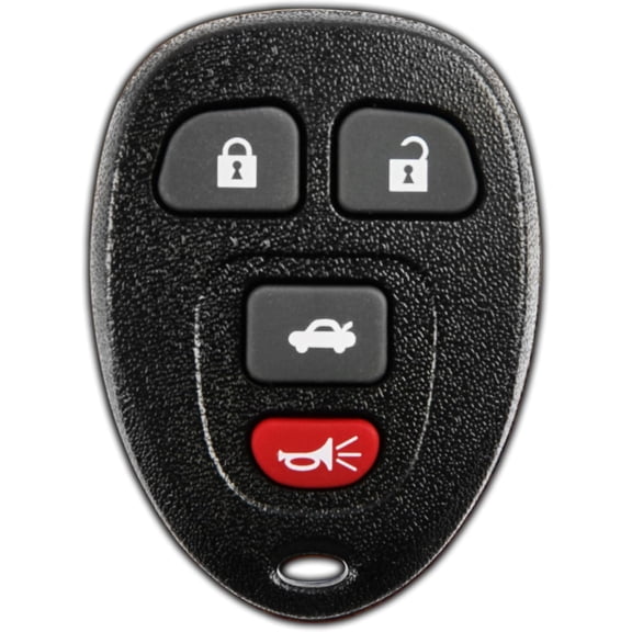 Key Fob Replacement for 2006 2007 2008 2009 2010 2011 2012 2013 2014 2015 2016 Buick Lucerne Cadillac DTS Chevrolet Chevy Impala Remote, 4-Button 15912859, Locksmith Required 2011+
