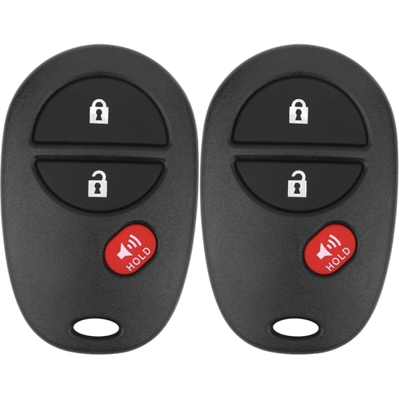 Key Fob Replacement for 2008-2013 Toyota Highlander/ 08-18 Sequoia/ 04-17 Sienna/ 05-16 Tacoma/ 07-18 Tundra Car Keyless Entry Remote Control,GQ43VT20T 89742-AE010, 3 Btns, 2Pcs