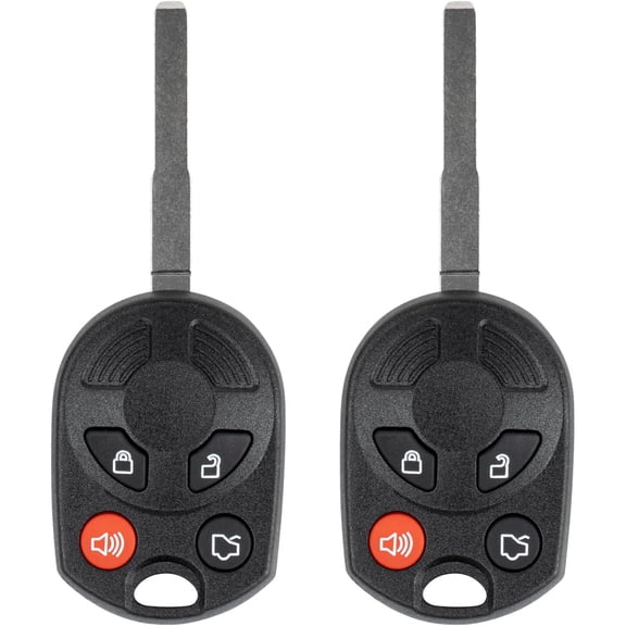 Key Fob Replacement for 2012-2019 Ford Focus/ 13-19 Escape C-Max/ 15-18 Fiesta/ 14-20 Transit Car Keyless Entry Remote Control, OUCD6000022, 4 Btn, 2Pcs