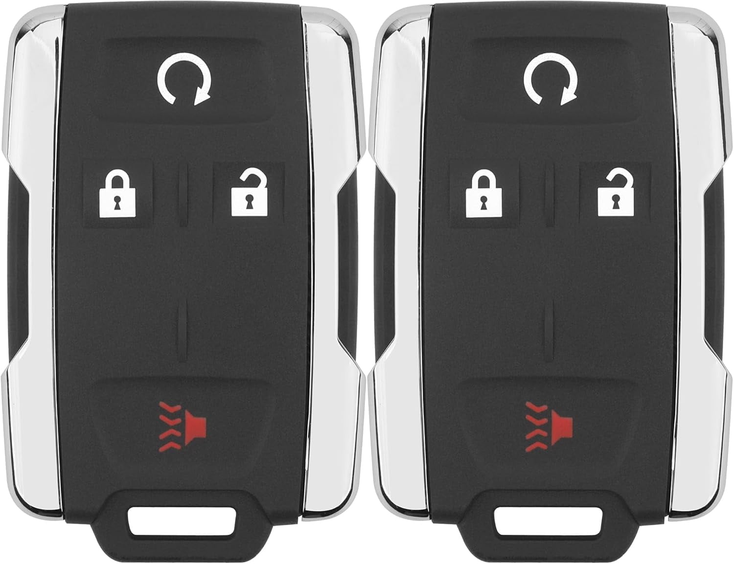 Key Fob Replacement for 2014-2020 Chevy Silverado 1500 2500 3500/15-21 Colorado/ 2015-2021 GMC Canyon/ 14-20 Sierra Car Keyless Entry Remote Control, M3N-32337100, 4 btn, 2Pcs