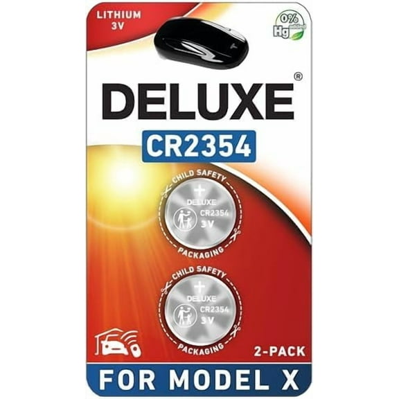 Key Fob Replacement Batteries for Tesla Model X & X Plaid (CR2354 Remote OEM Battery) (Pack of 2)