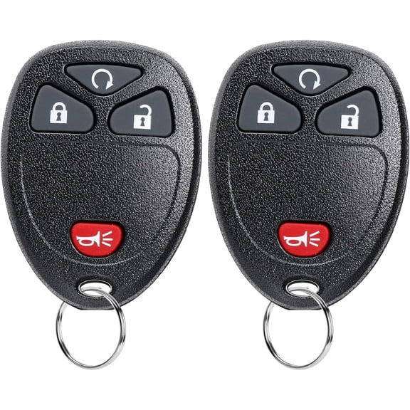 Key Fob Replacement for Chevy Equinox Traverse Tahoe Avalanche Sierra 1500 2500 3500 HD Yukon Saturn Pontiac 2007 2008 2009 2010 2011 2012 2013 Keyless Entry Remote Control, 2-Pack