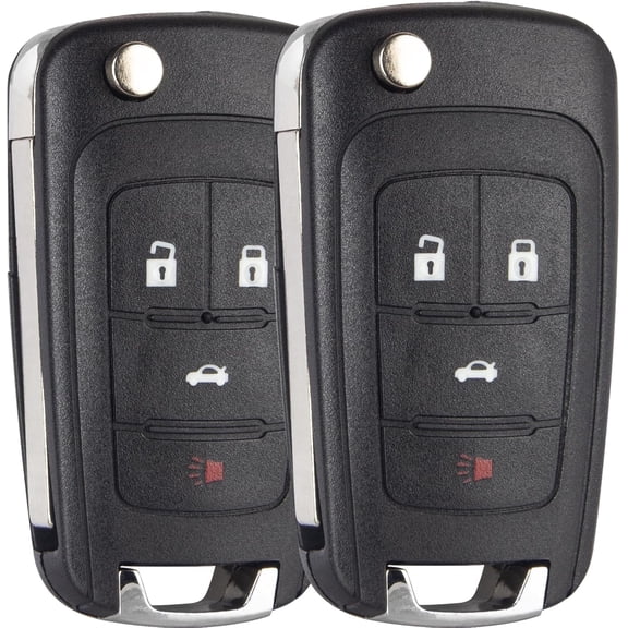Key Fob Replacement Compatible with Chevy Cruze/Camaro/Equinox/Impala/Malibu/Sonic/Buick/GMC Car Key Keyless Entry Remote Control for OHT01060512(2-Pack)