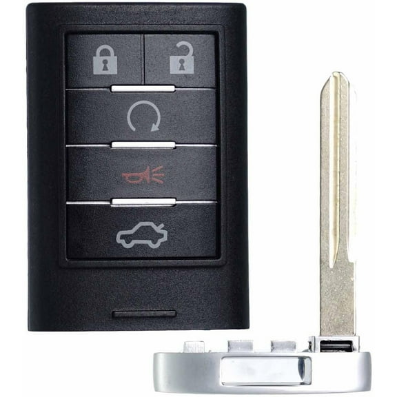 Key Fob Replacement Fits for Cadillac CTS 2008 2009 2010 2011 2012 2013 2014 2015 STS 2008-2011 Push Start Button Smart Proximity Keyless Entry Remote Start Control M3N5WY7777A 25943677
