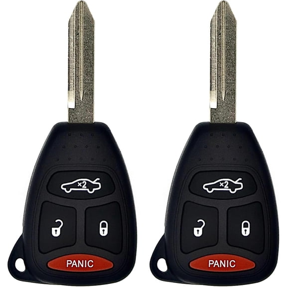 Key Fob Replacement Fits for Wrangler Compass Patriot Caliber Nitro Chrysler Aspen Smart Car Keyless Entry Remote Control Start Key Fob(FCCID:KOBDT04A,OHT692427AA) 2Packs