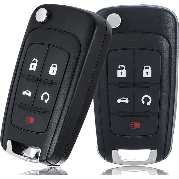 Key Fob Replacement, Fits for Chevy Equinox Camaro Impala Cruze Sonic Malibu, GMC Terrain, Keyless Entry Remote Control Flip Key Fobs (2 Packs)