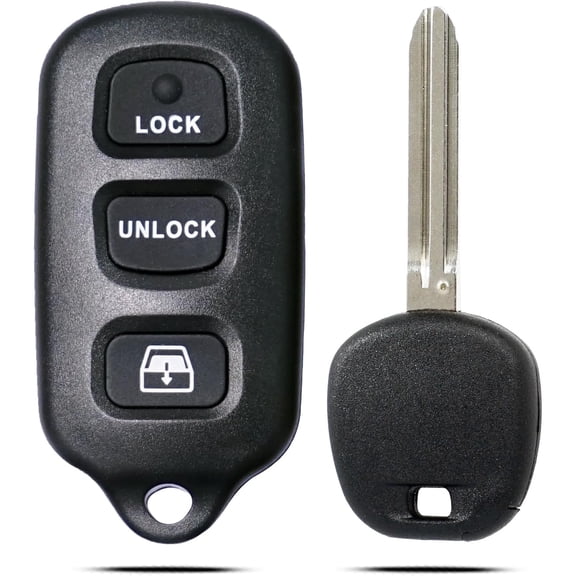 Key Fob Replacement Fits for Toyota 2003-2007 Sequoia/2003-2009 4Runner FCC ID: HYQ12BBX, Remote with Ignition Key TOY44D (4D Chip)