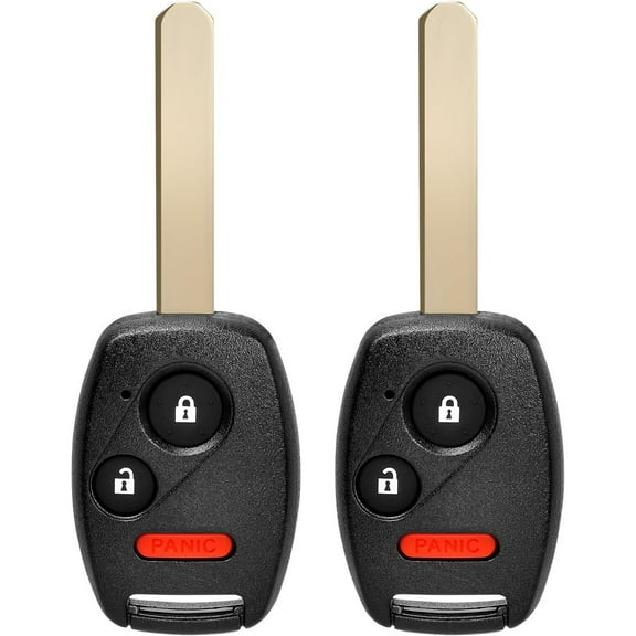 Key Fob Replacement for Honda CRV, CRZ, Accord, Fit, Insight 2007 2008 2009 2010 2011 2012 2013 2014 2015 Keyless Entry Remote Key Fobs (MLBHLIK-1T, 3 Button) (2)