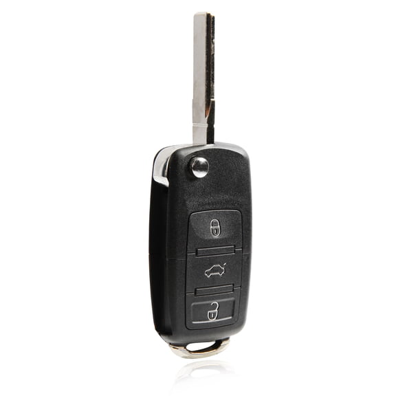 Key Fob Replacement Keyless Entry Remote for 2005-2011 Volkswagen Rabbit Jetta GTI Golf EOS CC 3-Button with Panic Flip Key (NBG92596263, 1K0959753P)