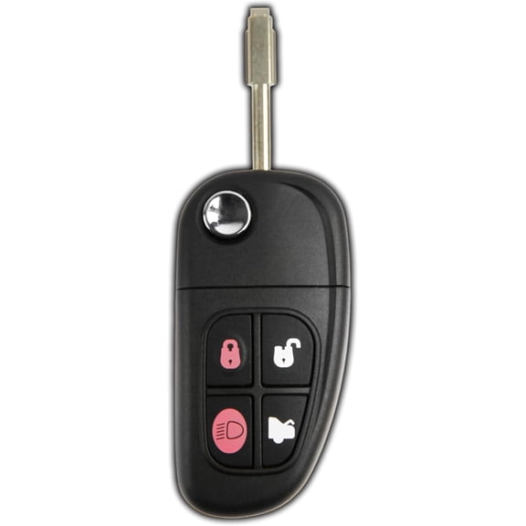 Key Fob Replacement for 2001 2002 2003 2004 2005 2006 2007 2008 Jaguar S Type XJ8 X Type Remote, 4-Button NHVWB1U241, Locksmith Required