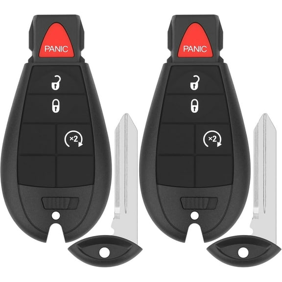 Key Fob Replacement for 2013-2021 Dodge Ram 1500/13-18 Ram 2500 3500 4500 5500 Car Keyless Entry Remote Control,GQ4-53T,4 Buttons,2Pcs