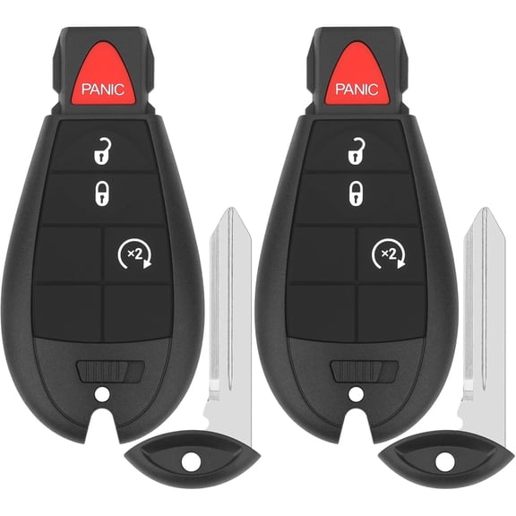 Key Fob Replacement for 2013-2021 Ram 1500/13-18 Ram 2500 3500 4500 5500 Car Keyless Entry Remote Control,GQ4-53T,4 Buttons,2Pcs
