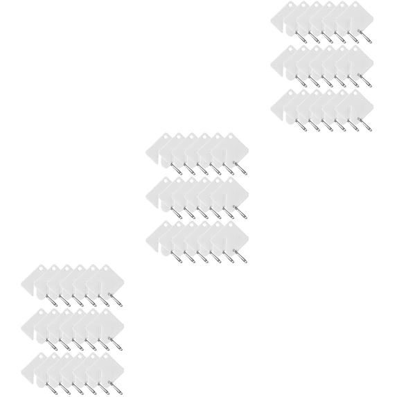 Key Fob Rings 180 Pcs ID Label Tag Keychain Belt White Acrylic