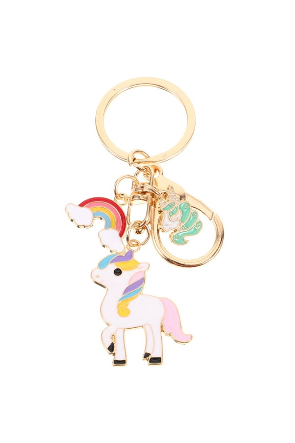 Key Fob Rings Keyrings Unicorn Handbag Charms Backpack Pendant Keychain Pink Alloy Child Lovers