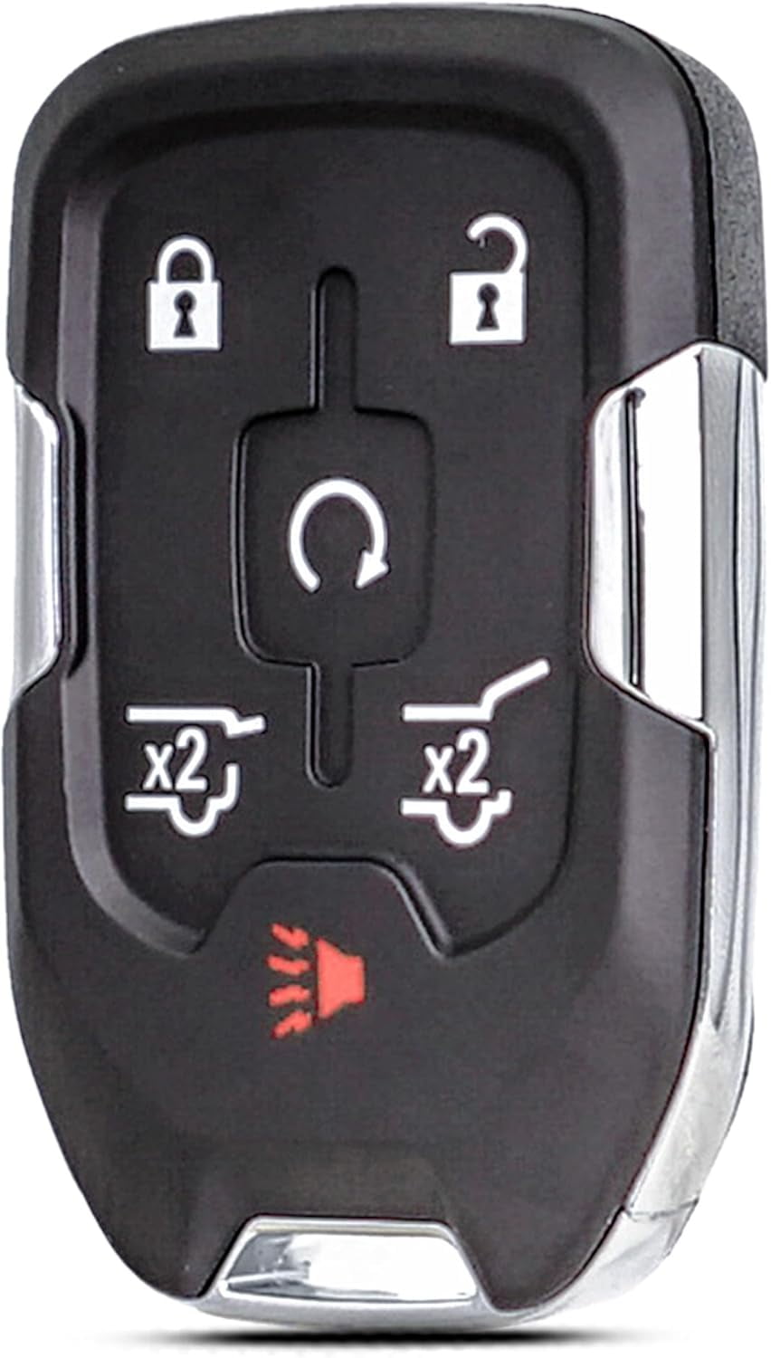 2PCS Smart Key Fob Shell Case For Chevy Tahoe/Suburban & GMC Yukon - Replacement Cover For M3N-32337100 Remote (Black) - View #7