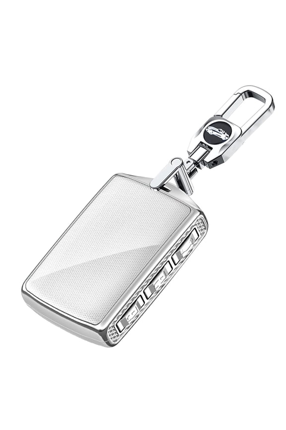 Key Fob Shell with Keychain Compatible with Volvo Key Remote Glossy Car Key Cover Light Key Bag for S60 S90 XC40 XC60 XC90 V60 V90 Polestar 1 Polestar 2 2018-up Car Accessories