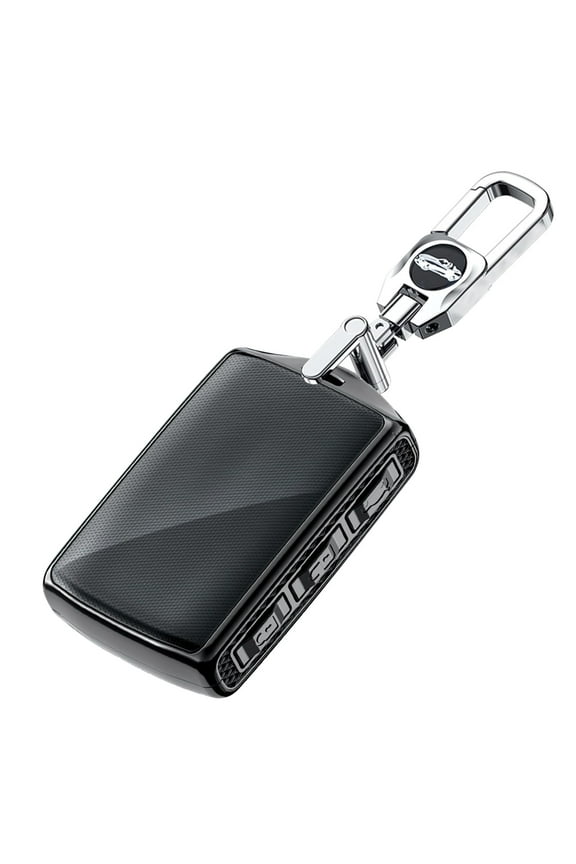 Key Fob Shell with Keychain Compatible with Volvo Key Remote Glossy Car Key Cover Light Key Bag for S60 S90 XC40 XC60 XC90 V60 V90 Polestar 1 Polestar 2 2018-up Car Accessories