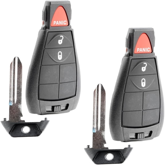 Key Fob fits 2013-2018 Jeep Cherokee / Ram Pickup Keyless Entry Remote Smart Key (GQ4-53T), Set of 2