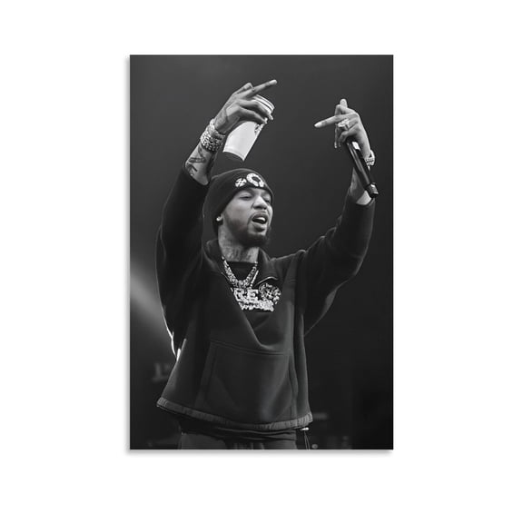 Key Glock Rapper Art Poster Picture Print Wall Art Poster Painting Canvas Posters Artworks Gift Room Aesthetic 12x18inch(30x45cm)