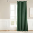 thumbnail image 1 of Half Price Drapes  Key Green Faux Linen Extra Wide Room Darkening Curtain (1 Panel), 100W X 108L, 1 of 9