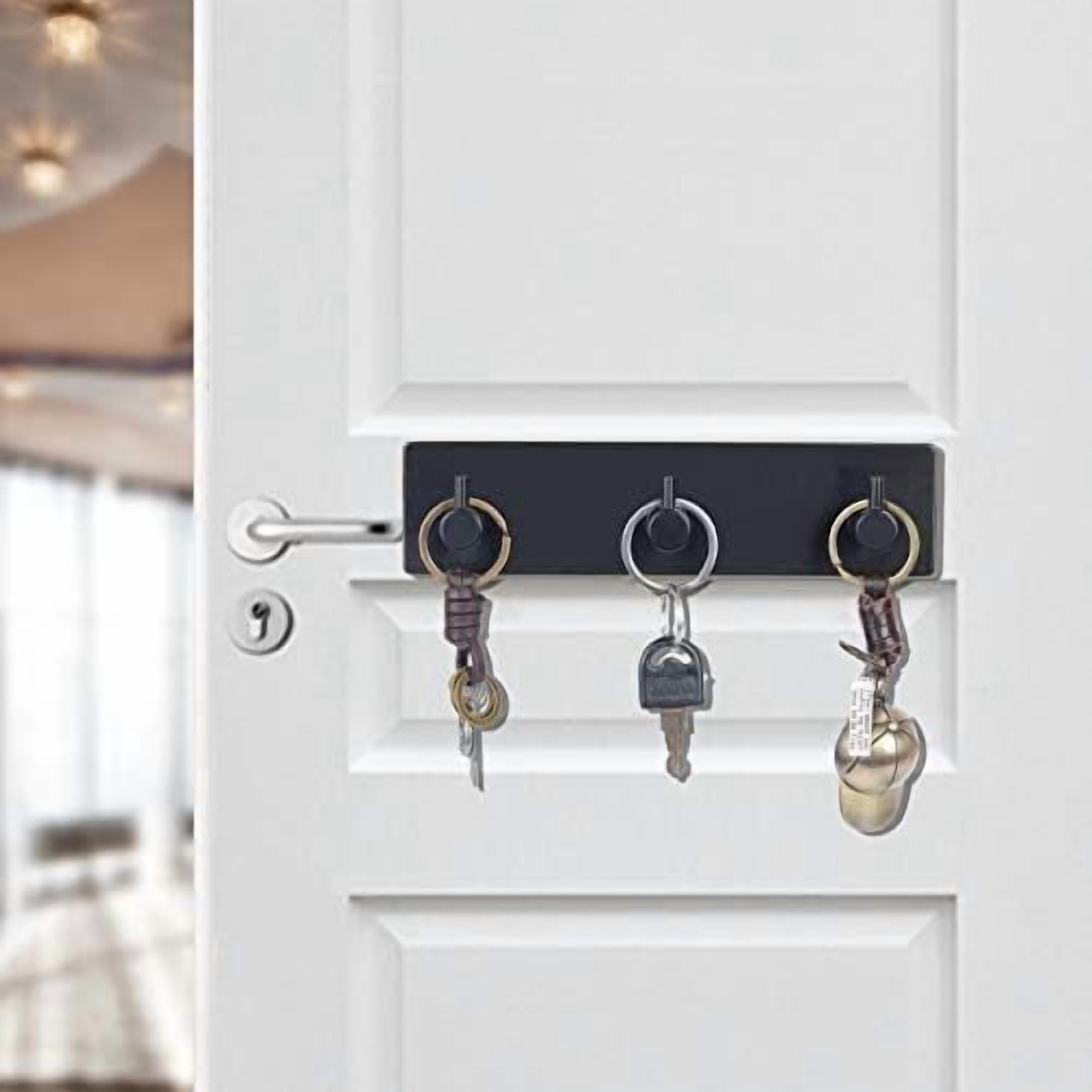 Key Holder (3 Hooks) - Sturdy Self Adhesive Stainless Steel, Matte ...