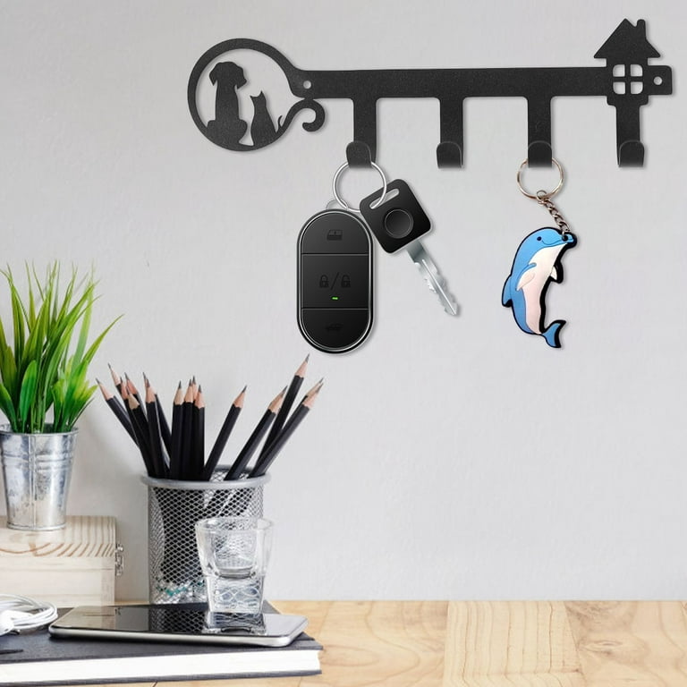 Key Holder with 4 Hooks for Decoration Wall-mounted Keys Stand