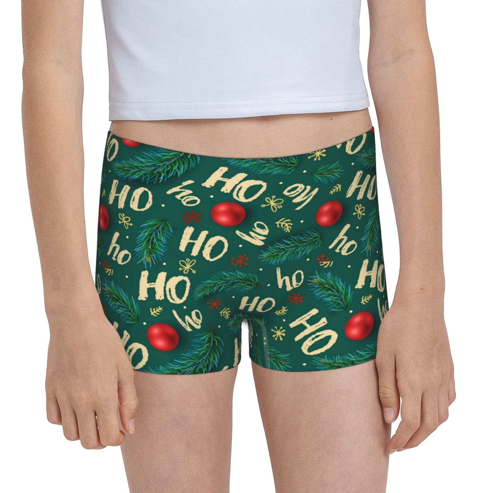 Easygdp Green Background With Ho Girls Hipster Cotton Underwear Little