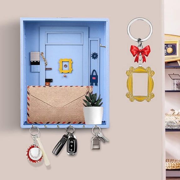 Key Holder Door Frame Keychain Cute Home Gift,Handmade Key Hooks, Decorative Wall, Organizer Mail Holder