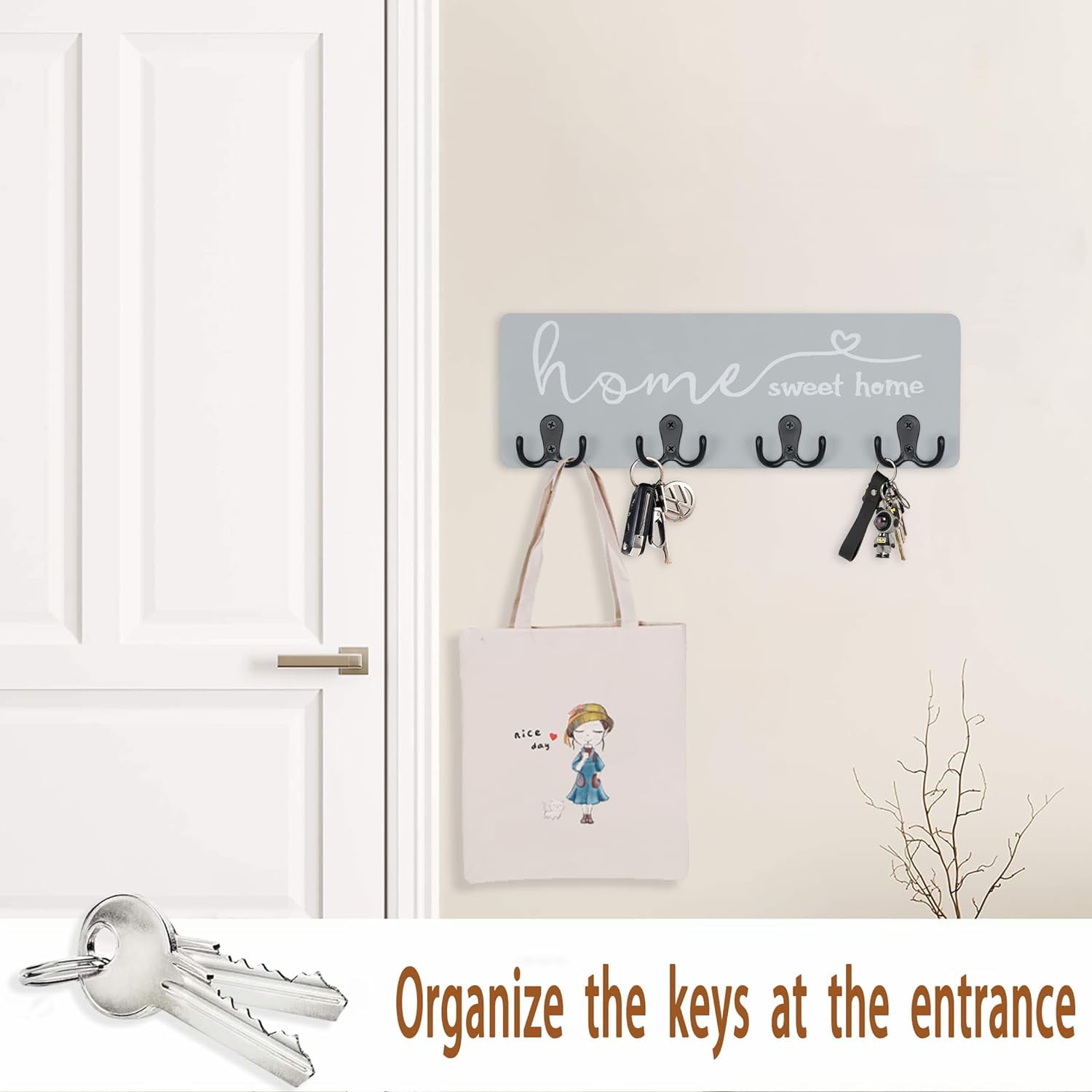 Grey key hook hotsell