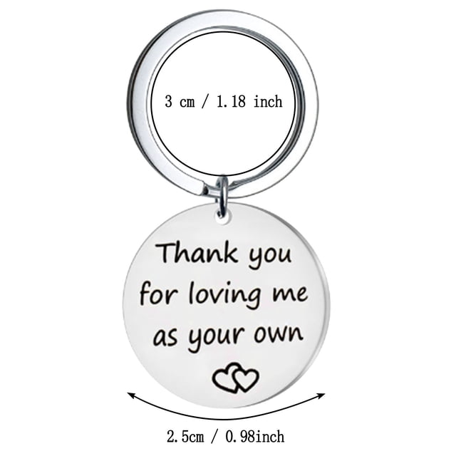 Key Holder Leather Thank You For Loving Me As Your Own Mom In Law Idea