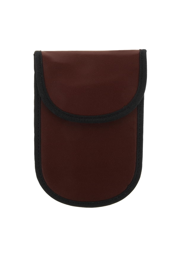 Worgeous Portable Car Key Case Brown PU Small Size Key Holder Storage Organizer