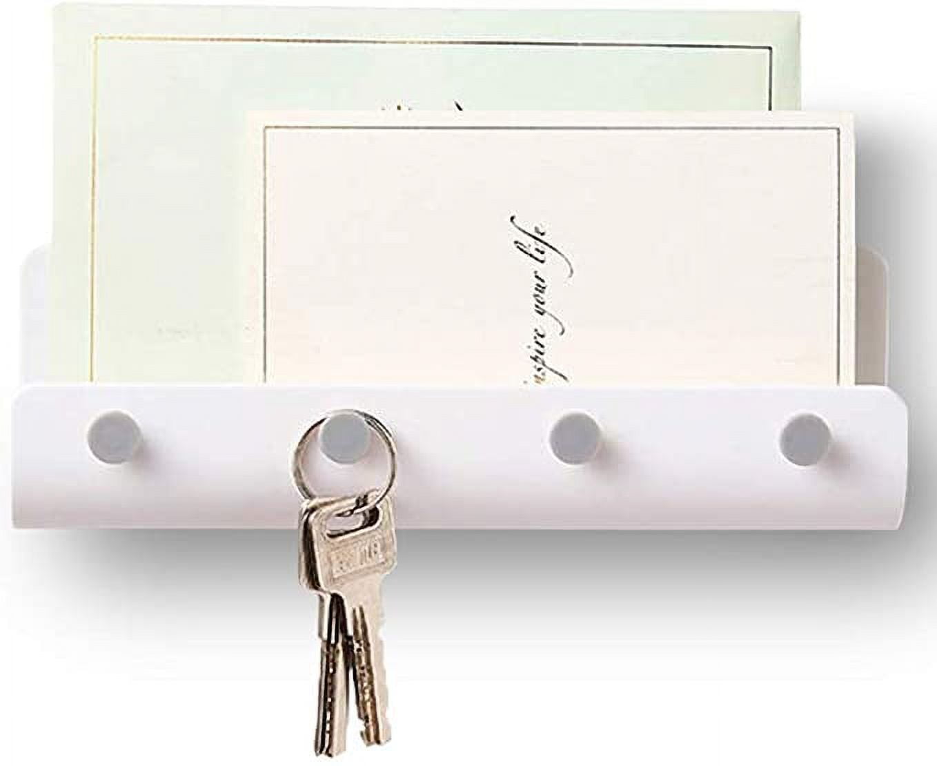 Key Holder for Wall Entryway Mail Holder for Wall Adhesive Key Rack for