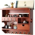 thumbnail image 1 of Key Holder for Wall, Mail Organizer Wall Mount with Storage Drawer and 10 Hooks, Easy Installation Key Holder Wall Mount for Home Decor, Ochre, 1 of 6