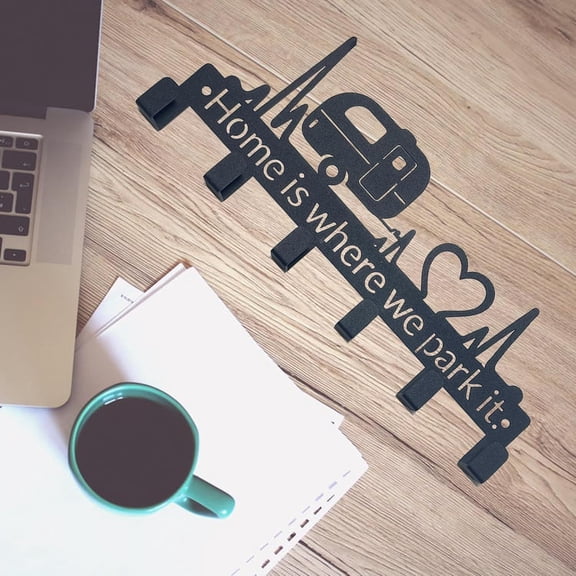 Key Holder Wall Mount with 6 Hooks, Key Rack Organizer for Entryway, Kitchen, Office - Rustproof, Waterproof - Easy Installation