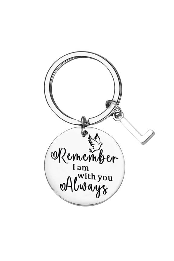 Key Holder for Wrist Key Fob Bracelet for Women Remember I Am With You Always Stainless Steel Keychain Ideal For Father Wife Husband Daughter Son Family