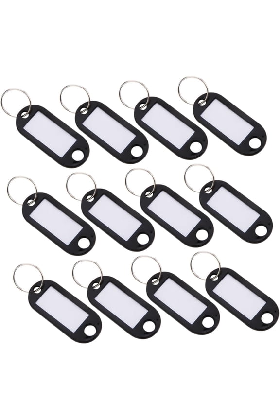 Key Holder for Keychain 50pcs Practical Plastic ID Label Key Tag Portable ID Badge with Split Rings