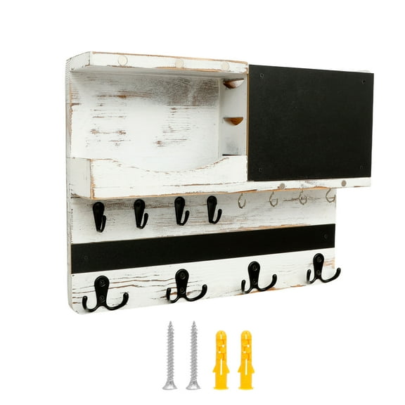 Key Holder for Wall Mount Magnetic Design Zoned Storage Home Decor Rack with Message Board for Key Belt Sunglasses Letter