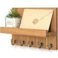 thumbnail image 1 of Key Holder for Wall, Rebee Vision Mail Organizer Key Rack with 5 Hooks, Yellow, 1 of 6