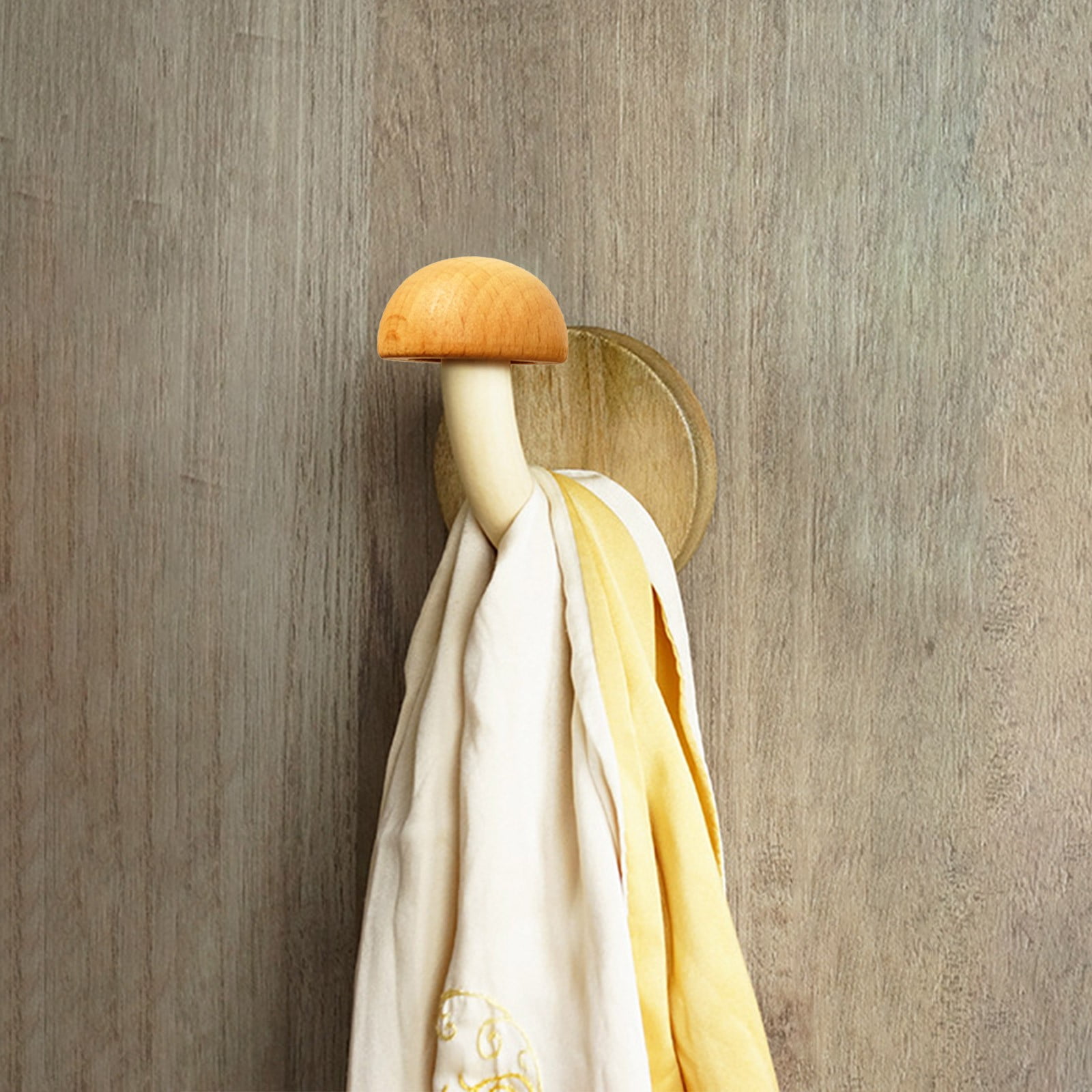 Key Holder with Shelf No Drill Wood Coat And Hat Hook Punch Solid Wood