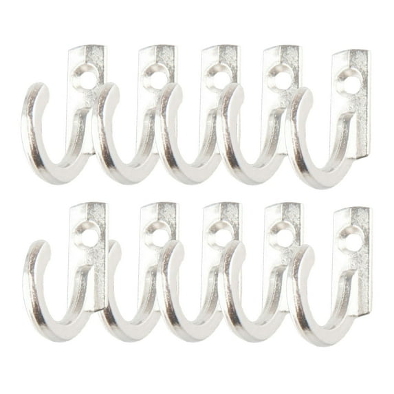 Key Hooks, Wall Mounted Single Hooks, Small Coat Hooks, Farmhouse Retro Hooks, 10Pcs Metal Clothes Hook, Jewelry Small Hook, Heavy Duty Coat Single Hole Hooks Silver 0.86 In