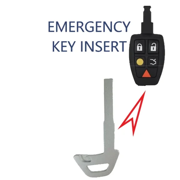 Key Insert Key Blade Uncut Replacement For Select Jaguar Volvo 30699265 HU101