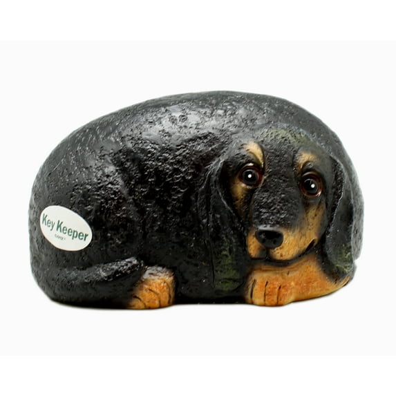 Key Keeper Decorative Outdoor Key Storage: Black Dachshund - By Ganz