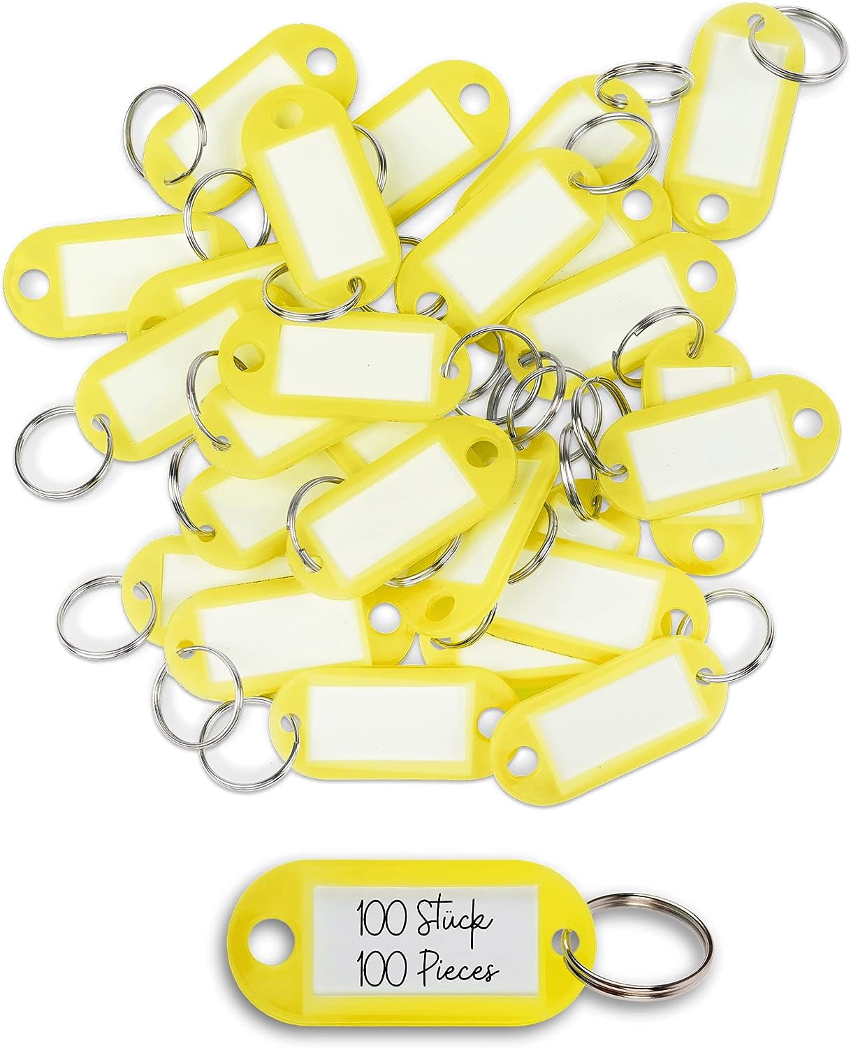 Key Labels Coloured Plastic Key Ring Tags with Labels Key Chain/Key