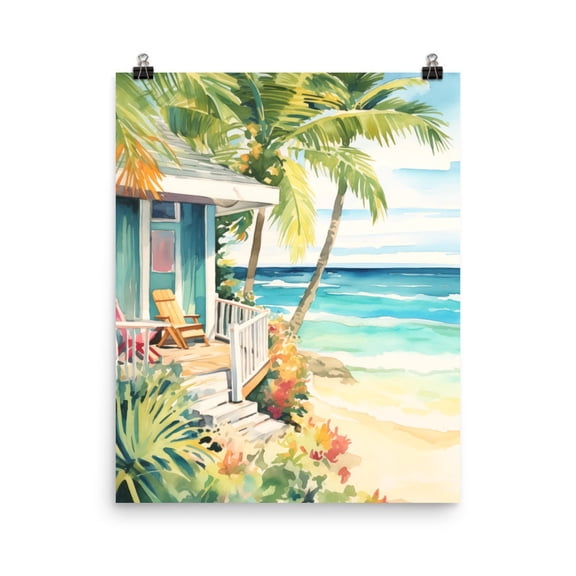 Key Largo Florida Keys Tropical Travel Poster