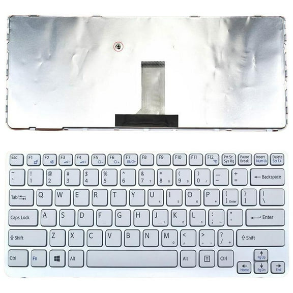 Key Layout Replacement Components White Notobook Parts Laptop Compatible Computer English, for Sve14 Sve14A Sve14111Elw
